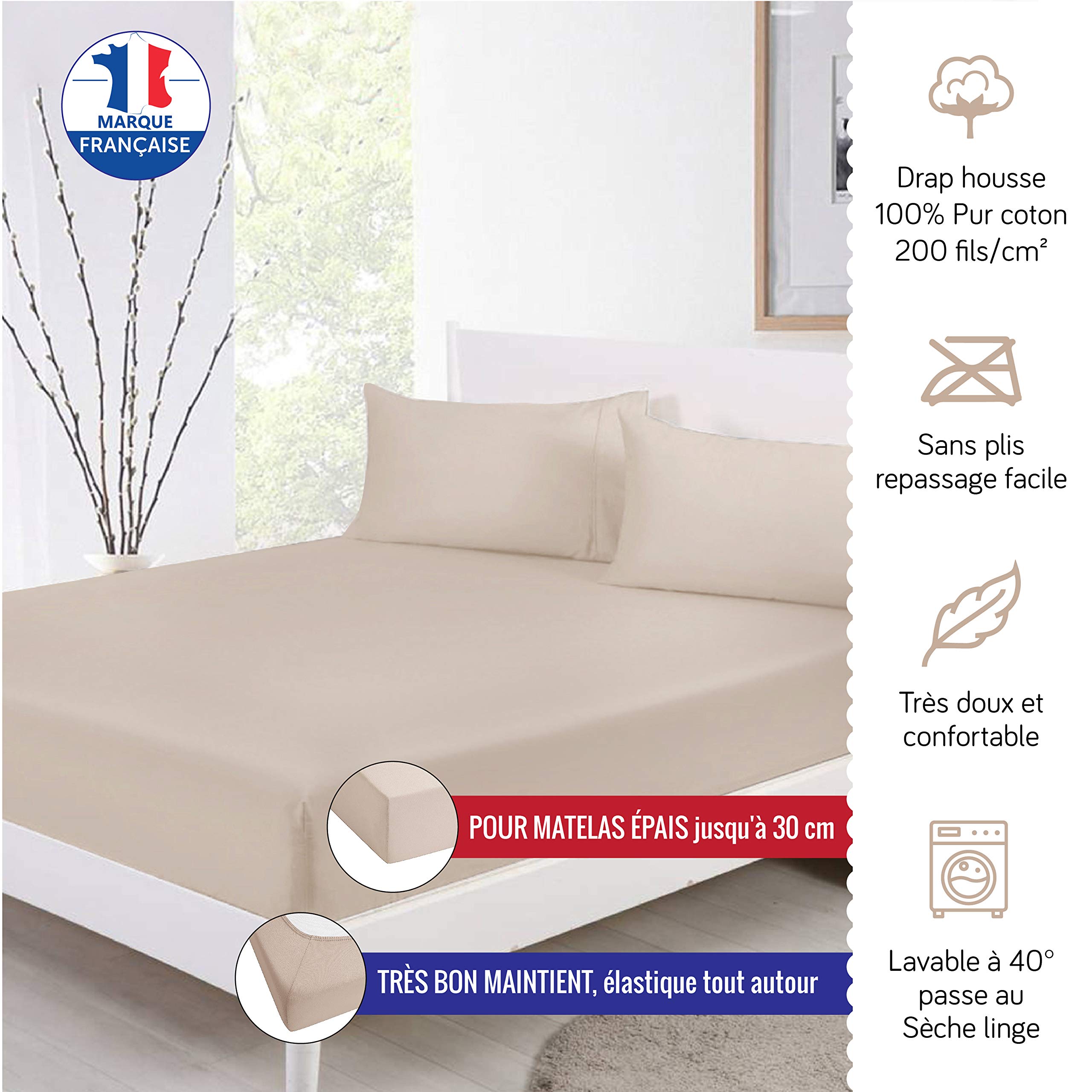 Lenzuolo Con Angoli Elasticizzati Jersey 100% Cotone - Extra Morbido Per Materassi Fino A 30cm | Grigio - Foto 7