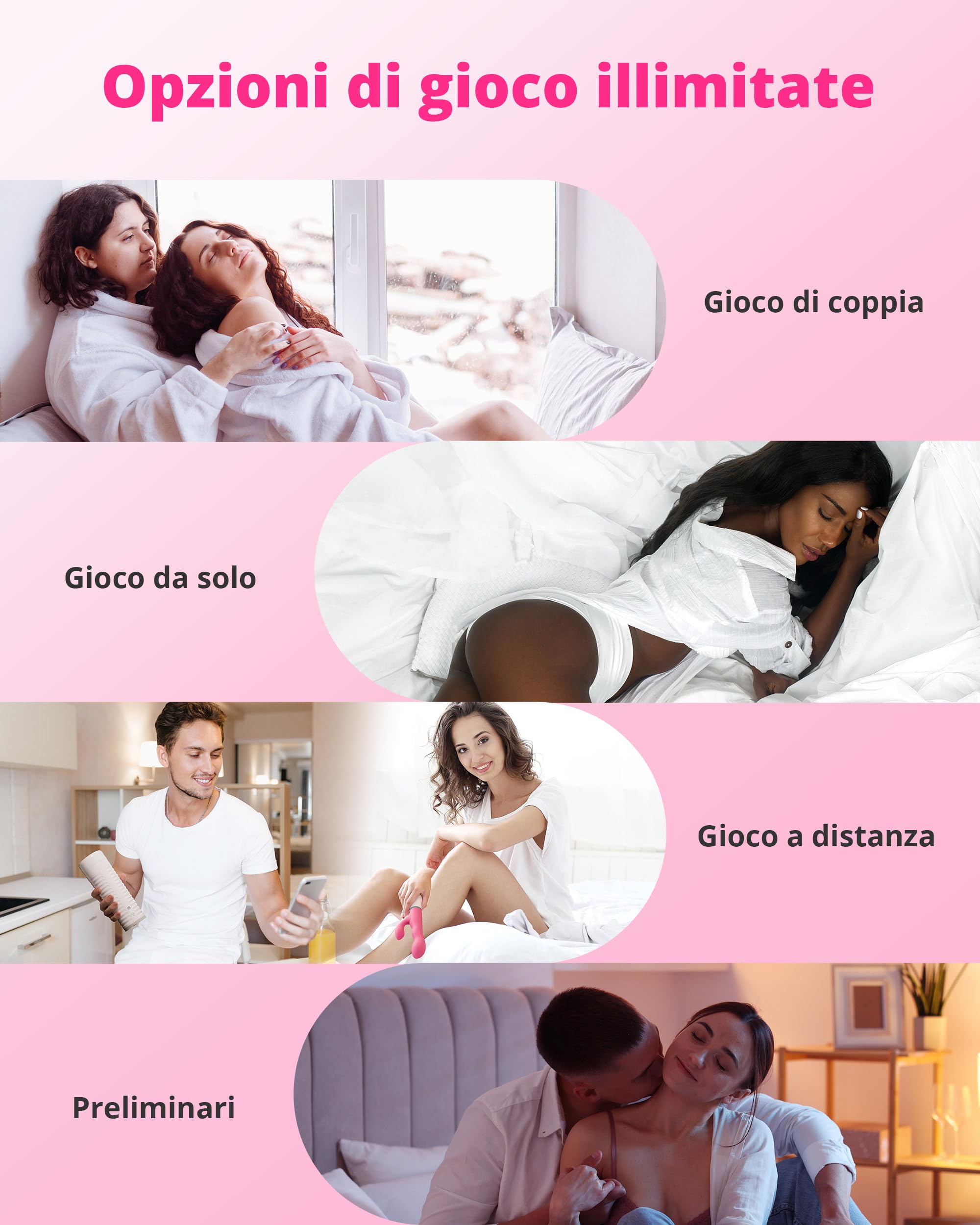 LOVENSE Nora Vibratori Rabbit, Vibratore per Donna, Potente Stimolatore con Testa Rotante e Braccio Vibrante, Ricaricabile e Impermeabile con Smartphone Wireless Bluetooth Control