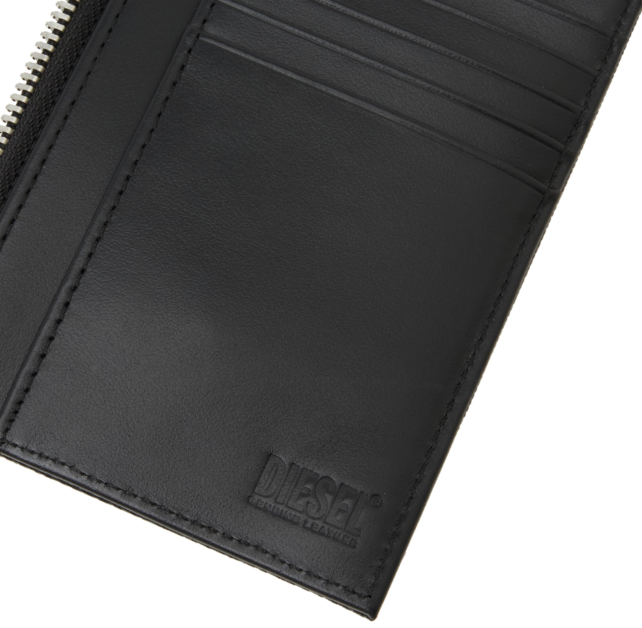 Diesel TOUCHTURE Card Holder Coin M Portfel, Akcesoria podróżne-Portfel męski, czarny, jeden rozmiar, Czarny, Talla única