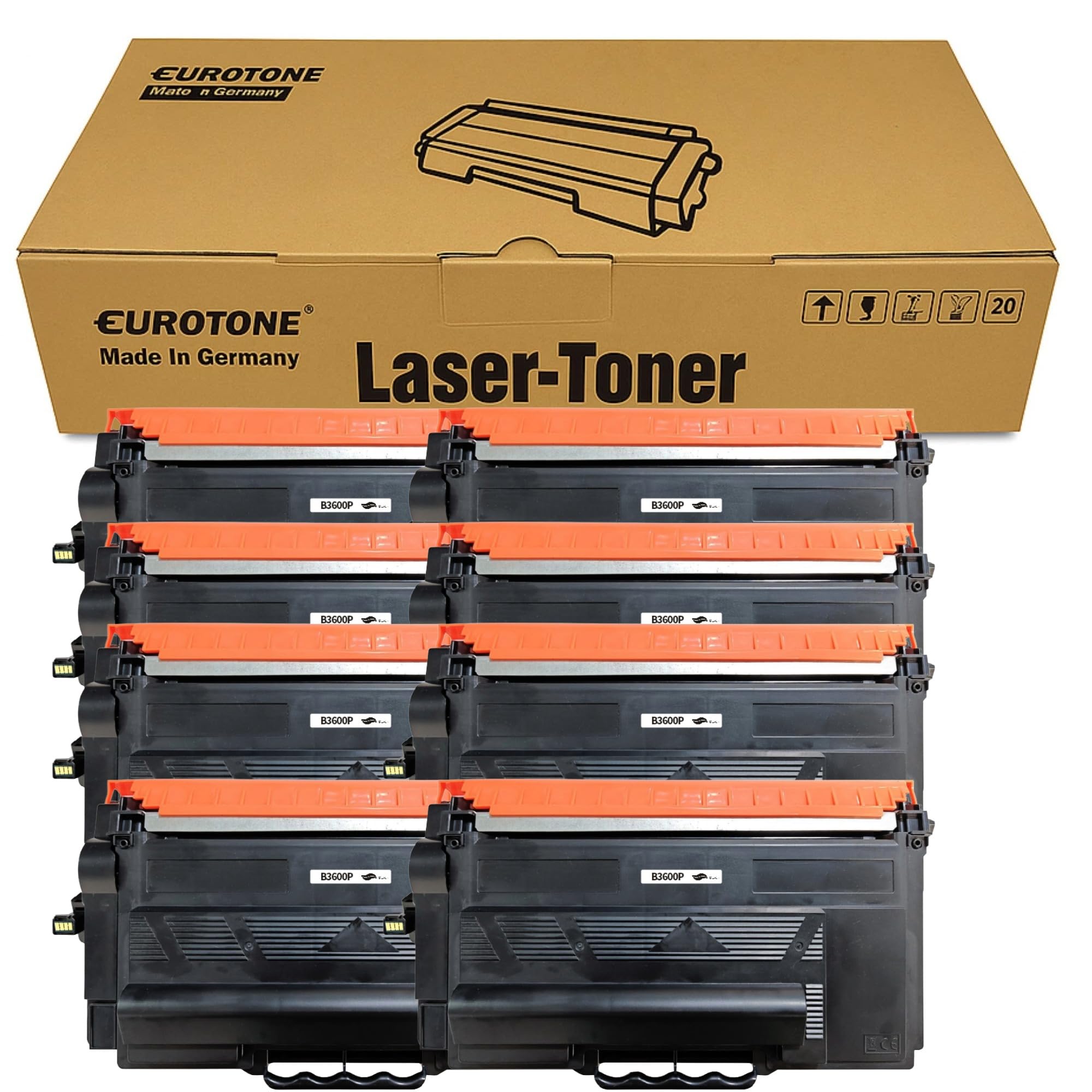 TN-3600XL TN-3600 toner z chipem kompatybilny z Brother TN3600XL TN3600 HL-L5210DN MFC-L5710DW MFC-L5710DN MFC-L6710DW DCP-L5510DWHL-L6210DW HL-L5210DW MFC-L69100 DN DN HL-L52 15 DN (8 sztuk, czarne)