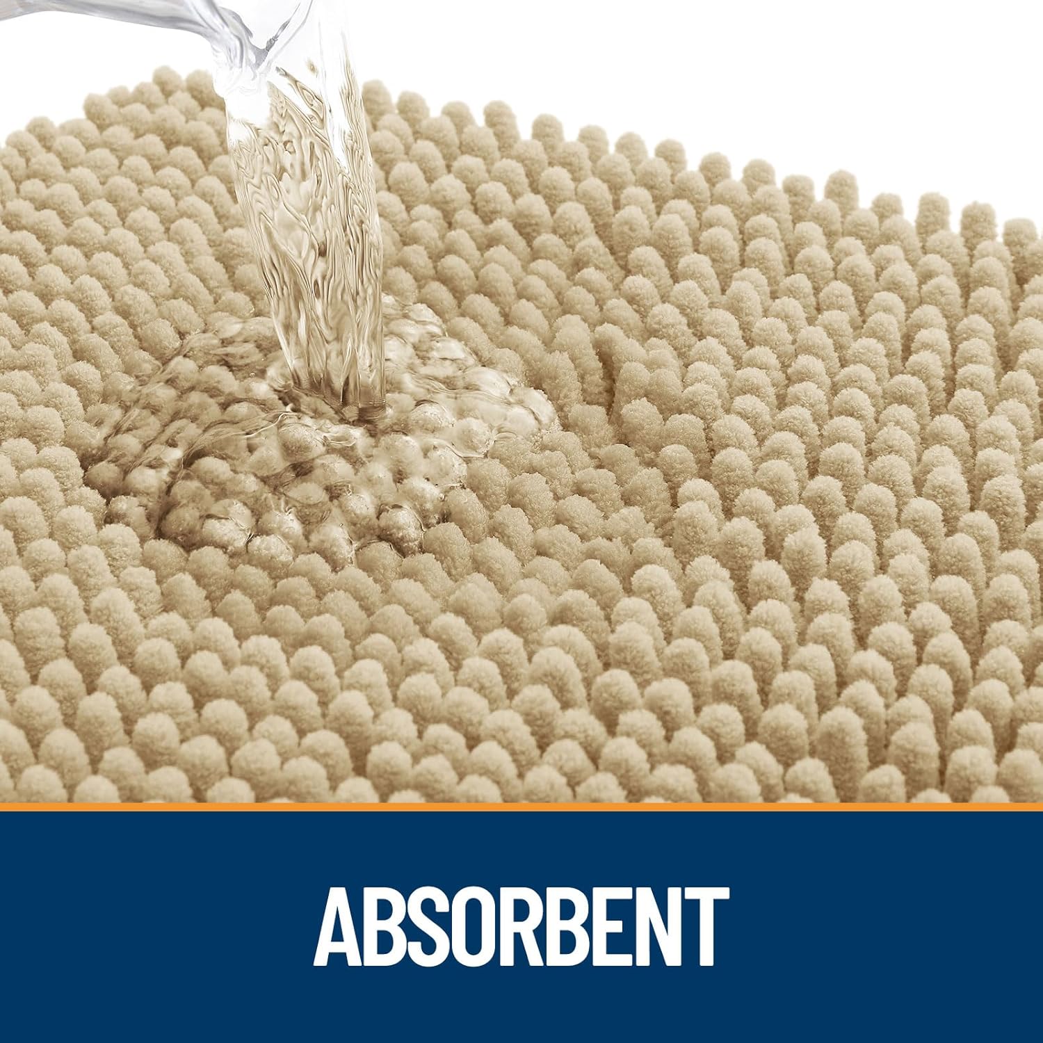 OLANLY Dog Door Mat for Muddy Paws 24x16, Paw Print Design, Absorbs Moisture and Dirt, Absorbent Non-Slip Washable Doormat, Quick Dry Chenille Mud Mat for Dogs, Entry Indoor Entryway Carpet, Beige thumbnail