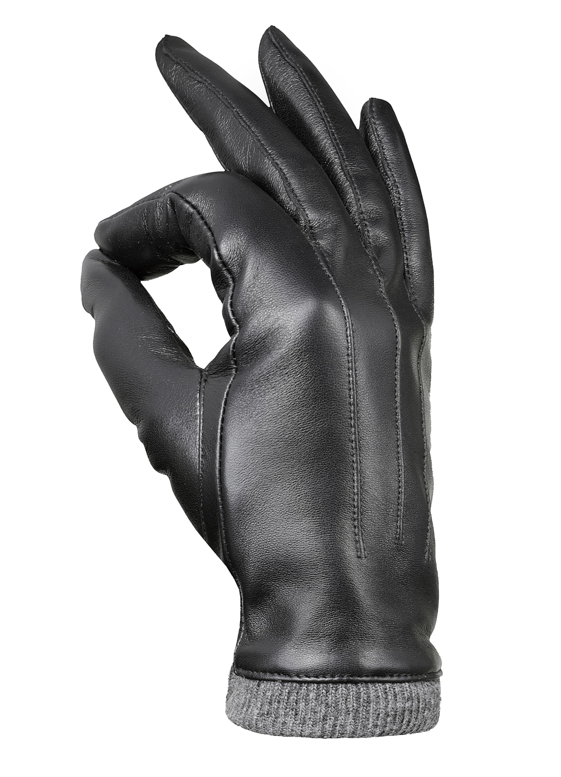 PEARLWOOD Gants en Cuir Daisy Touchscreen Femme - avec doigts doublure automne-hiver Hiver