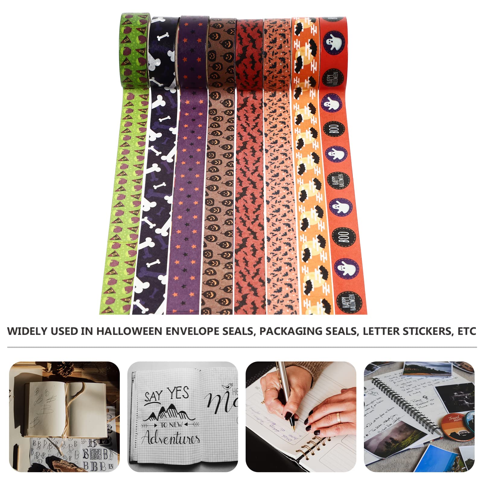 SHINEOFI 56rollos Cintas Washi De Halloween Para Manualidades De Diseño y Fáciles De Usar Para y Proyectos