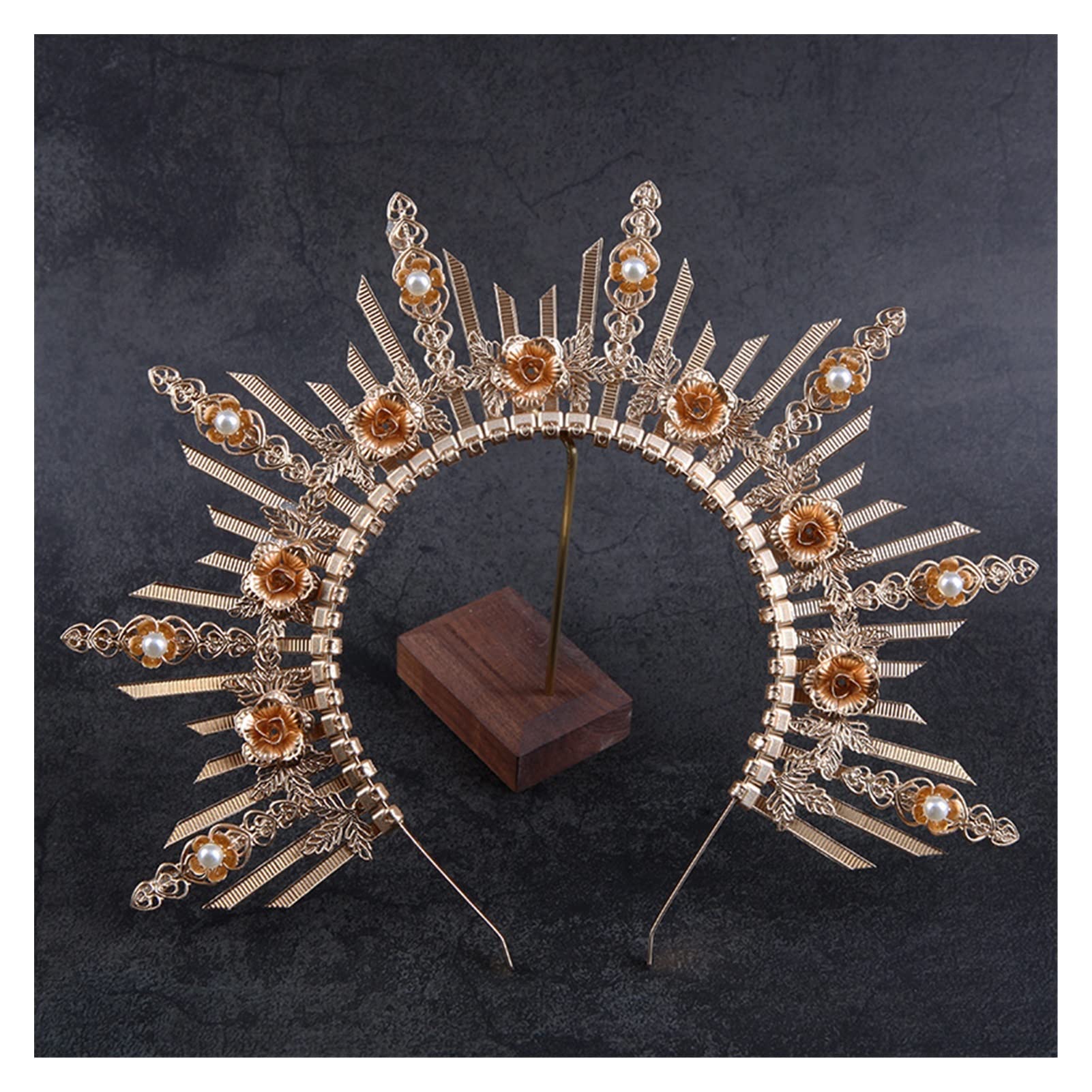 YuanHolumid Silberne Halo-Krone Stirnband – 3-lagig, Aus Metall, Für DIY & Cosplay | Kopfschmuck Für Damen, Parties & Fotoshootings