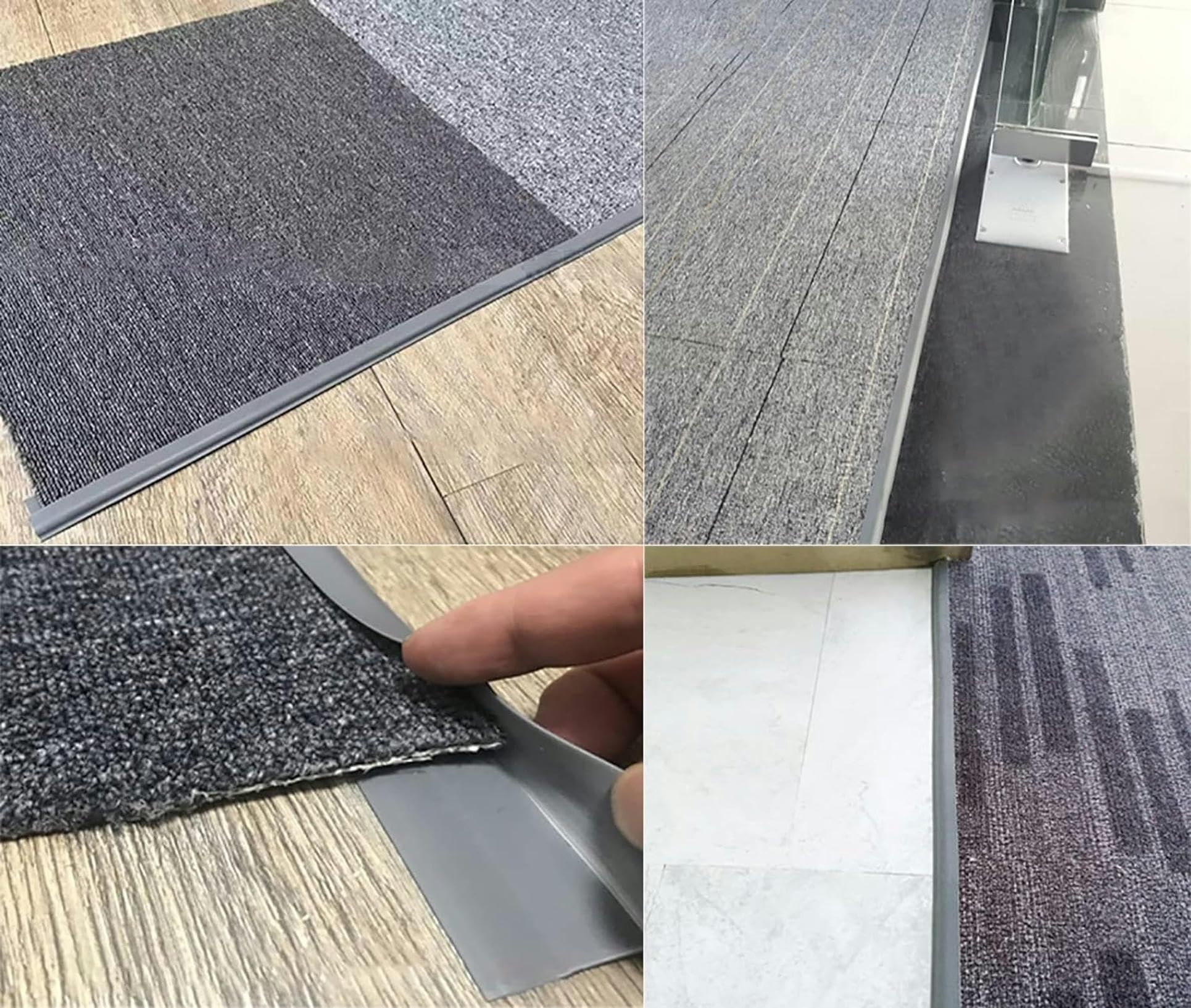 Tira antideslizante para bordes de alfombras, encuadernación autoadhesiva para suelos con altura inferior a 6 mm