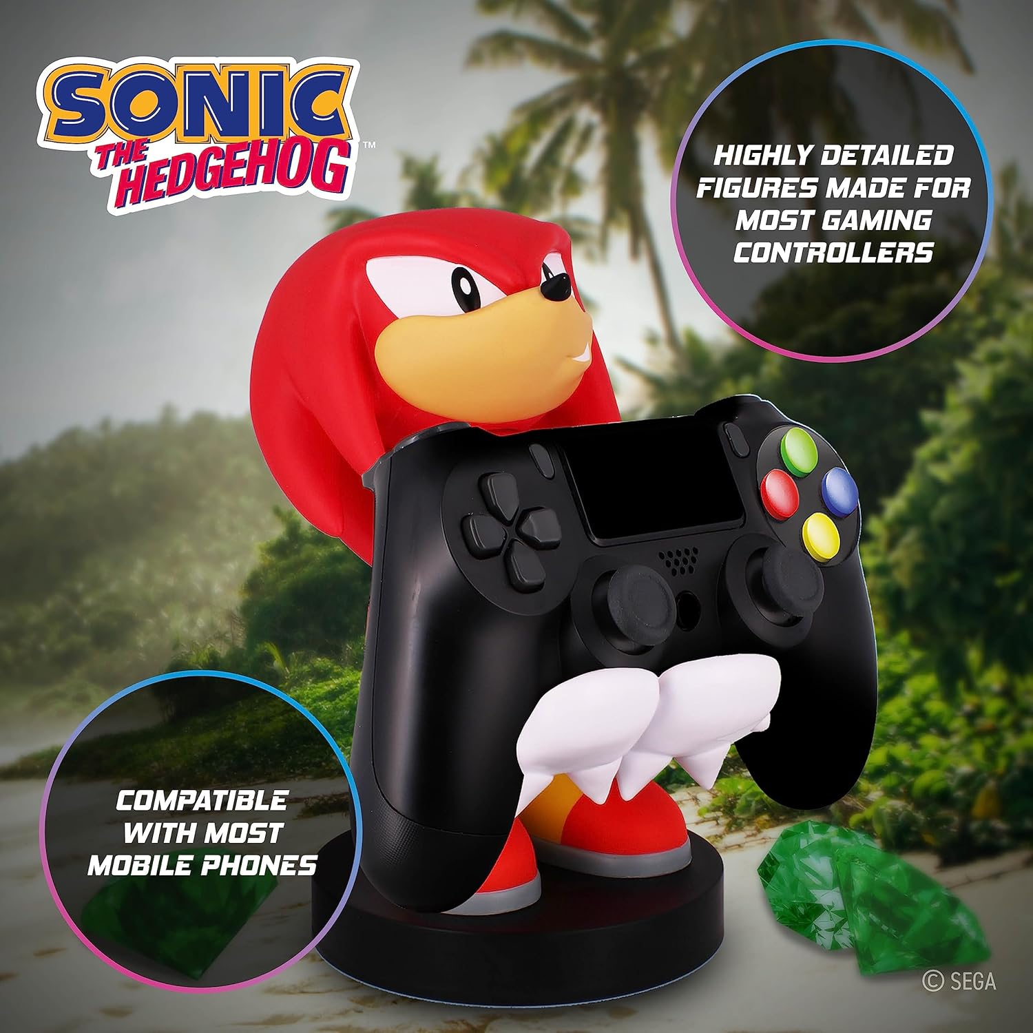 Cable Guys - Knuckles Sonic the Hedgehog Gaming Accessories Holder & Phone Holder for most Controller (Xbox, Play Station, Nintendo Switch) & Phone 5 81JeHS20MQL. AC SL1500
