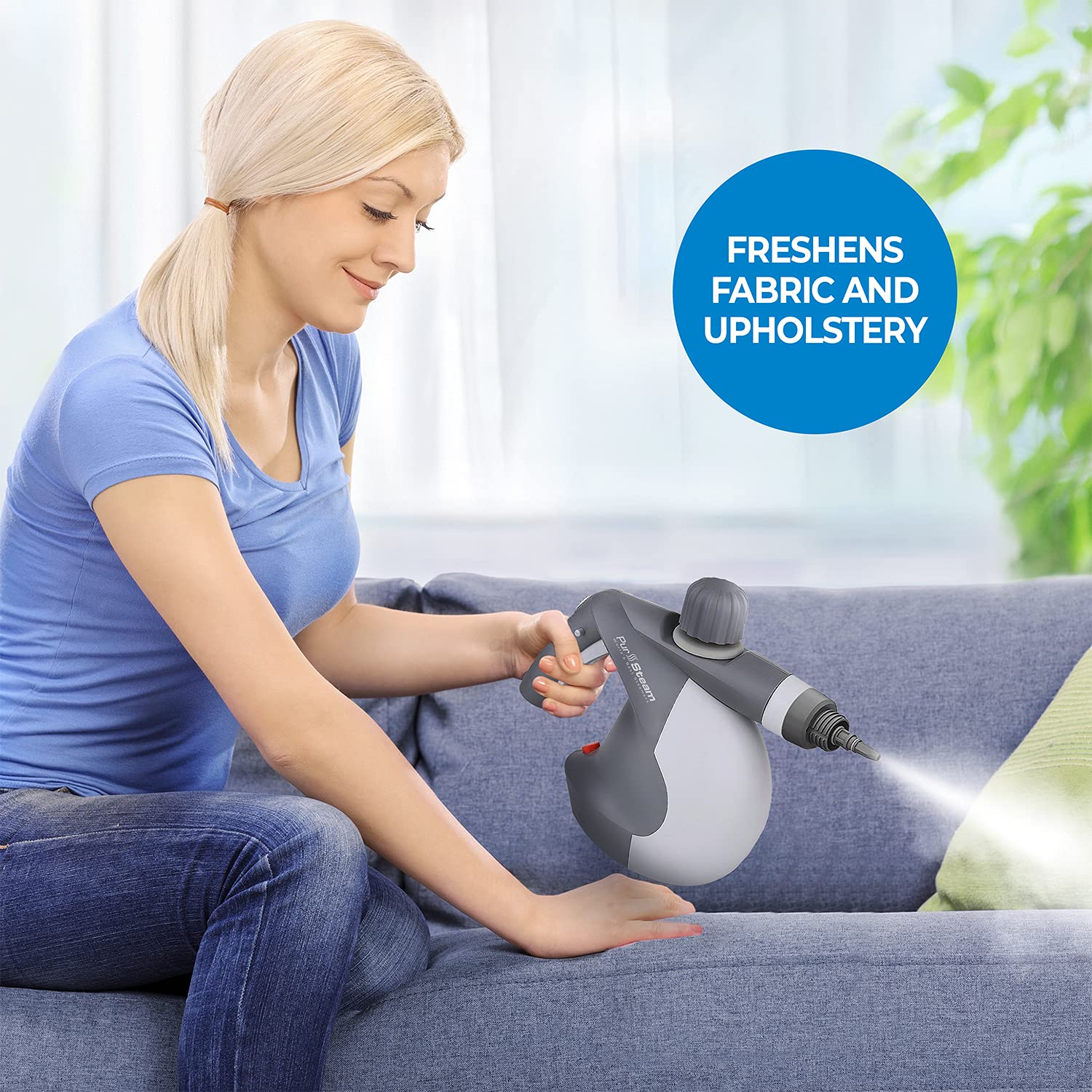 Buy PurSteam Handheld Pressurized Steam Cleaner with 9 MultiSurface