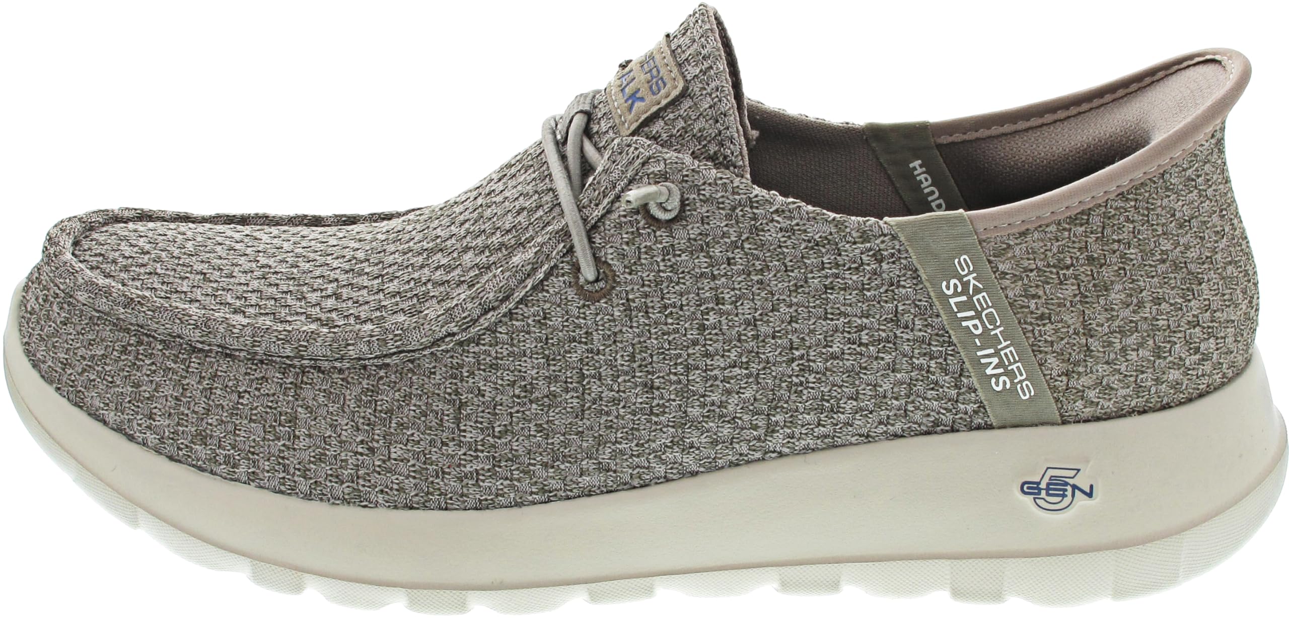 Skechers Mens Slip Ins Go Walk Max Free Hands, Taupe, 13