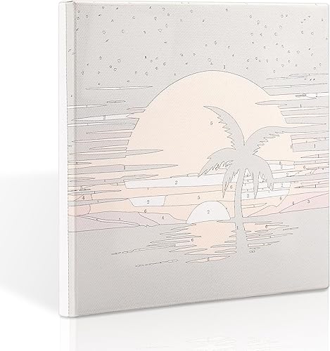 Miniatura 8 de Dynippy Pintura al óleo de bricolaje por números para niños principiantes, lienzo colorido, lienzo acrílico, kit de pintura fácil para adultos y