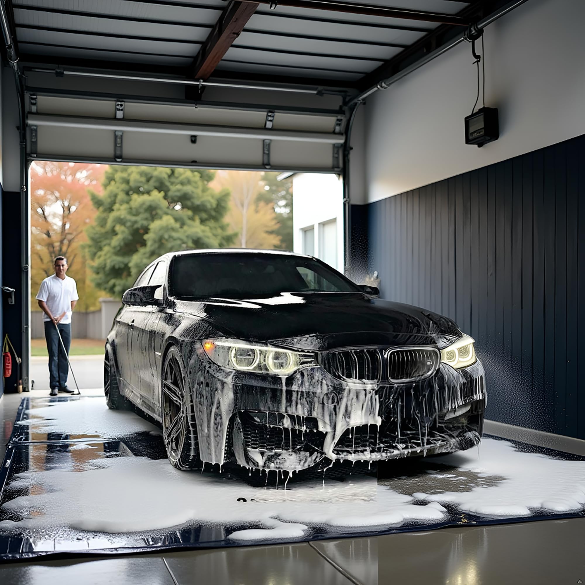 Yescom Containment Mat 79x16 Non-Slip Garage Floor Mat Heavy Duty Waterproof for Cars SUV Protection from Snow Rain — view 4