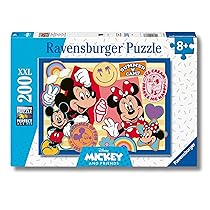 Ravensburger – Puzzle XXL Disney Mickey And Minnie | Puzzle 8 Anni In Su | Puzzle Bambini Da 200 Pezzi In Regalo | Regalo Bambino 8 Anni 49 X 36 Cm | Puzzles Ravensburger