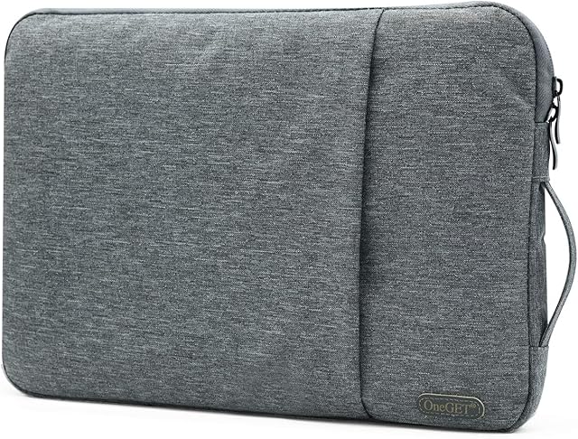 OneGET Laptop Sleeve for 2020 13 Inch Macbook Internal Fluff Laptop Bag With Accessory Pocket, Protective Carrying Case Cover for 13" Lenovo Dell Hp Asus Acer Chromebook(13-13.3Inch, Gray)