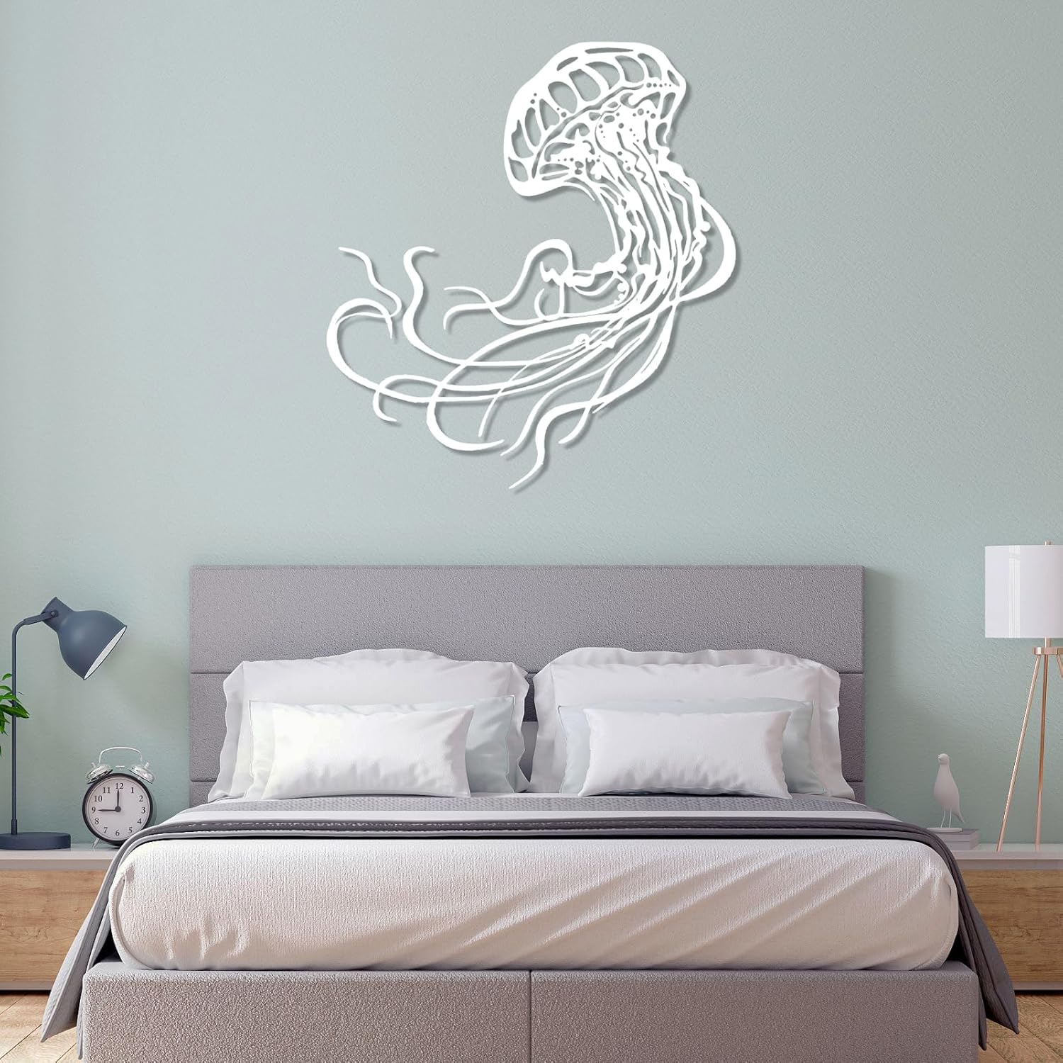 Jellyfish Metal Wall Art, Marine Life Metal Wall Art