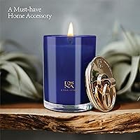 Vista 6 de ESNA HOME Velas de soja de mango y madera de teca altamente perfumadas Aceites esenciales de lavanda Clean Burn Alivio del estrés Aceites