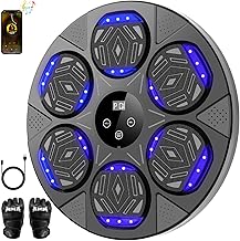 Music Boxing Machine, Boxing Wall Mount Machine for Kids Adult, Bluetooth Smart Boxing Traineing Machine with Boxing Gloves, Boxing Workout Equipment Target for Home, Office, Gym (Upgrade)