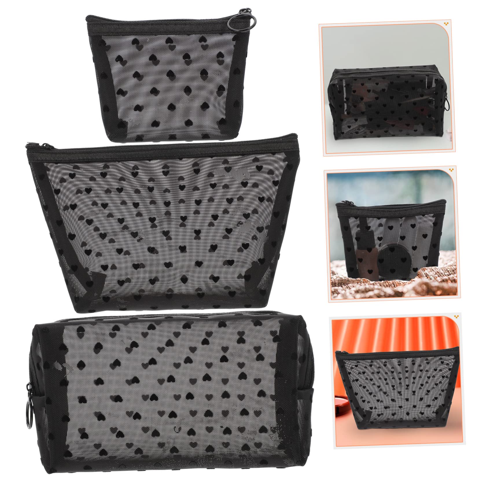 Ipetboom 9pezzi Borsa Cosmetici Trasparente e Leggera Trousse Viaggio Per Toilette e Bellezza Per Uso Quotidiano e Viaggi Design Semplice e Pratico