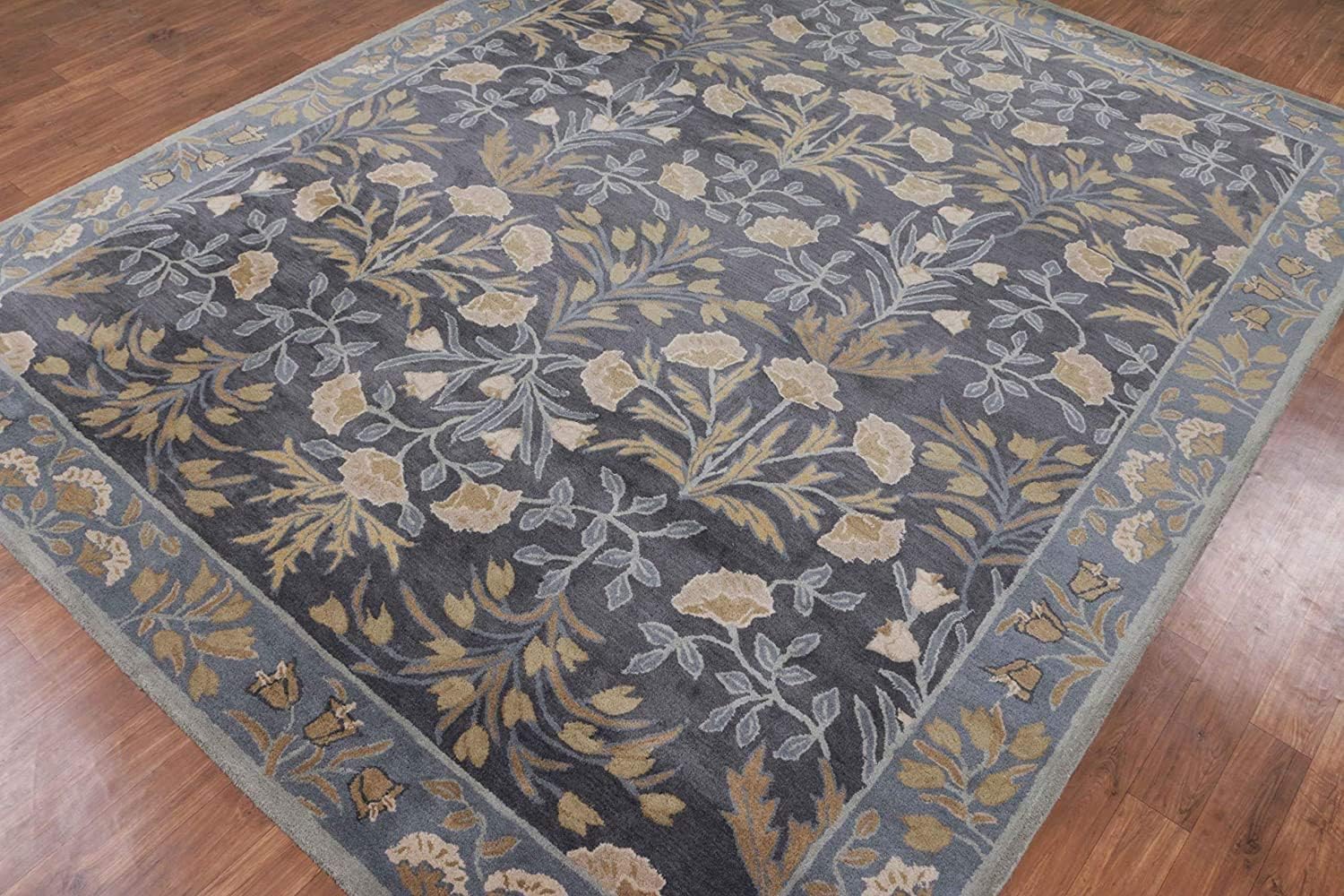 New Pottery Barn Adeline Blue Rug 3X5 5x8 8x10 9x12 Wool Rug Hand Tufted Woolen Area Rug (8'X10')