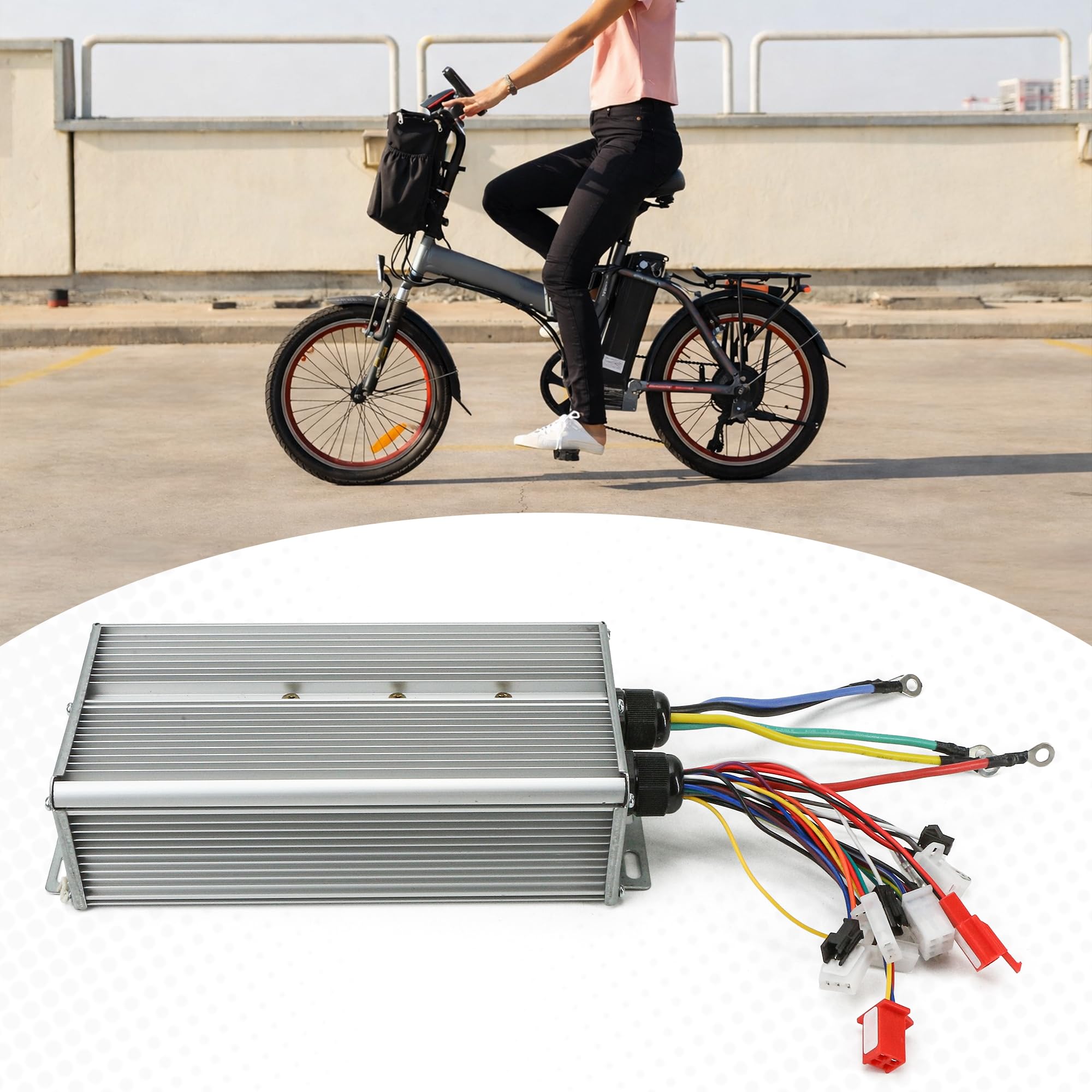 Controller motore brushless da 72 V 3000 W, 48 V, 60 V, 72 V, 84 V, per bici elettrica, scooter, corrente massima 80 A, lega di alluminio, argento
