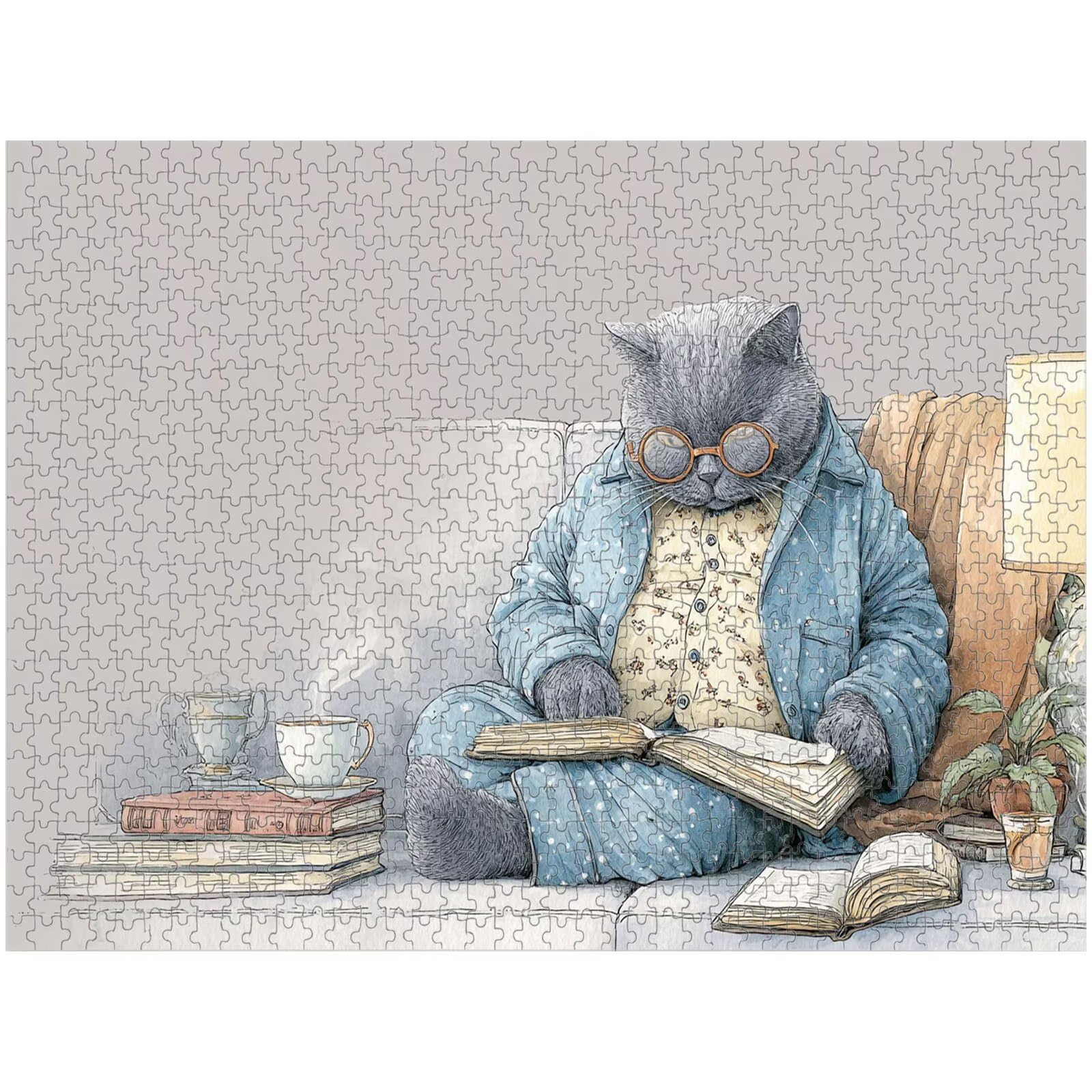 Puzzle 5000 elementów, kot i kreskówka trwałe drewniane puzzle 1T#1113