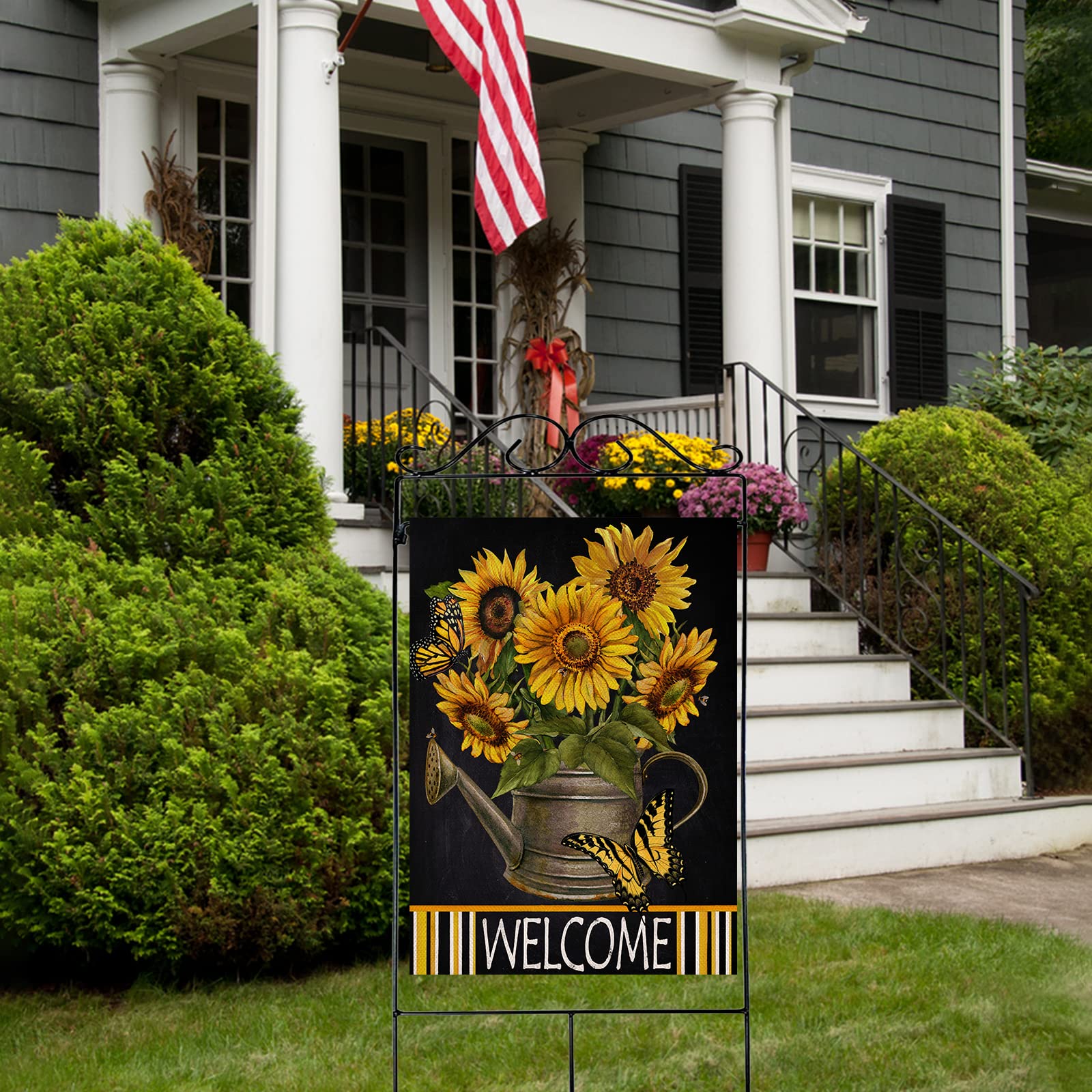 Artofy Home Sonnenblumen Gartenflagge 30,5x45,7 Cm – Doppelseitig, Wetterfest, Für Hof & Veranda