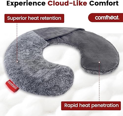 Miniatura 5 de Almohada cervical de microondas lavanda para aliviar el dolor, calentable y refrigerable para microondas, envolturas para el cuello para