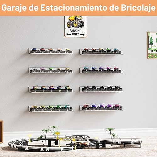Miniatura 2 de upsimples Paquete de 10 estantes acrílicos organizadores de pared y almacenamiento, estante de exhibición de 15 pulgadas para figuras, autos