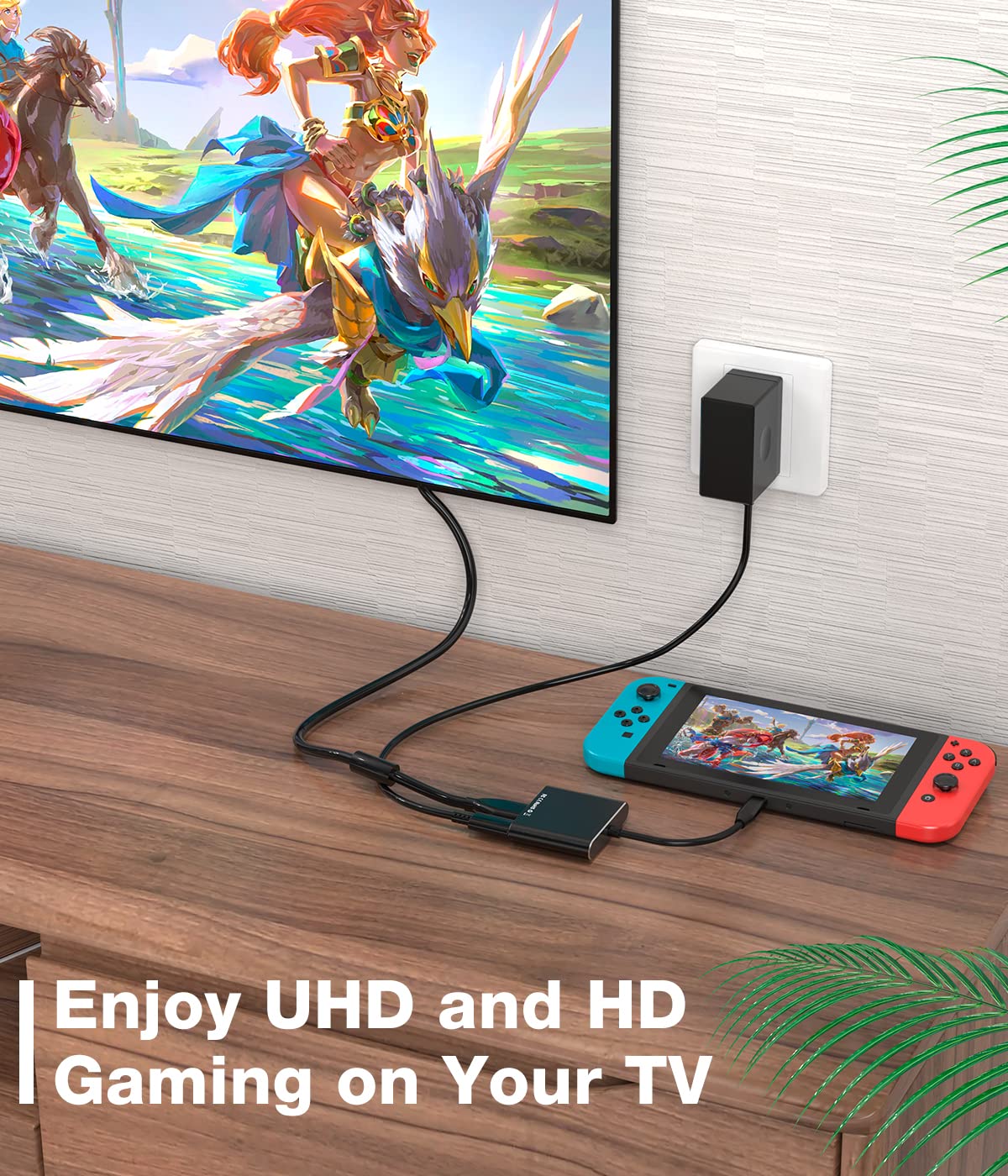 Adattatore HDMI Multiporta Zisonix Per Nintendo Switch – 3 In 1: USB C 3.0, PD, HDMI 4K
