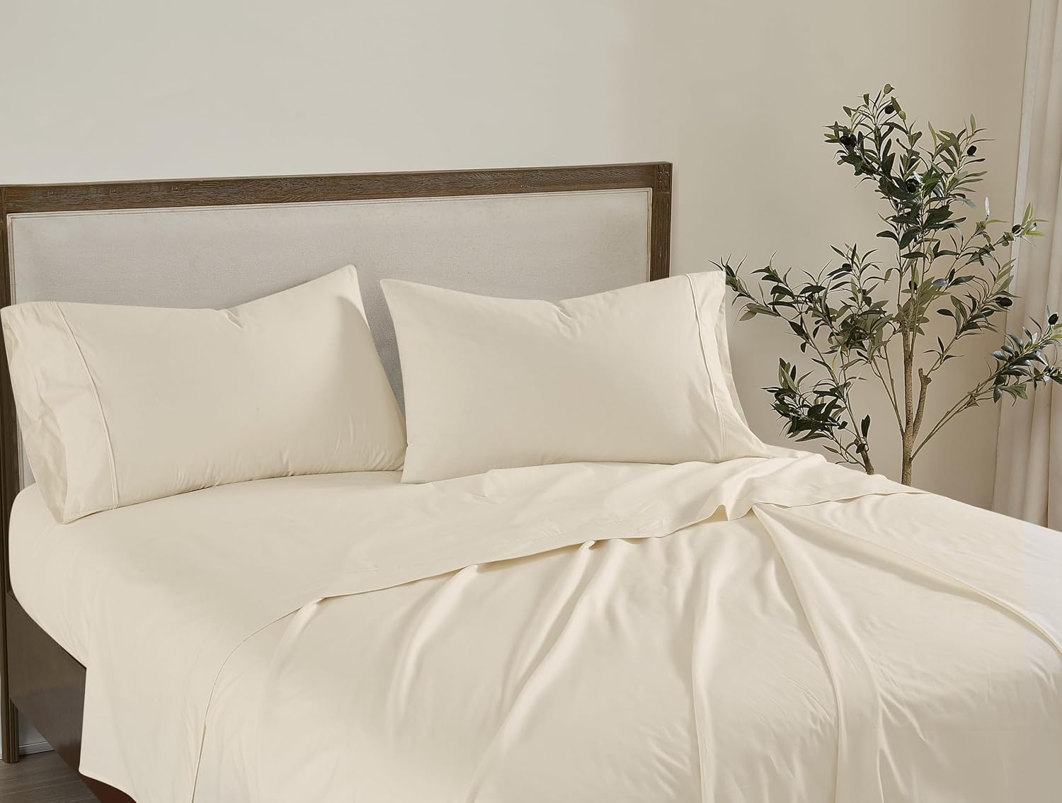 Brooklyn Loom Classic Cotton Sheet Sets Burgundy 4-Piece Full Sheet Set, Solid Color Themed, Oeko-TEX Certified Confidence