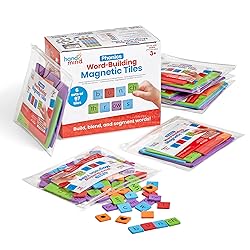hand2mind Phonics Word-Building Magnetic Letter Tiles, Letter Recognition for Kindergarten, Letter Sounds, Phonics Manipulatives, Phonemic Awareness, Science of Reading Classroom Materials (Set of 6)