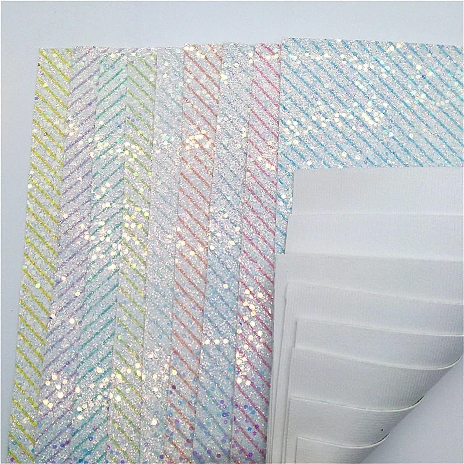 Tessuto glitterato in ecopelle PU