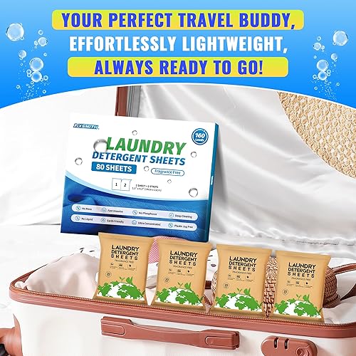 Miniatura 10 de FIXSMITH Hojas de detergente para ropa  60 cargas (30 hojas) sin fragancia, hipoalergénicas, sin perfume, ecológicas, tiras de detergente