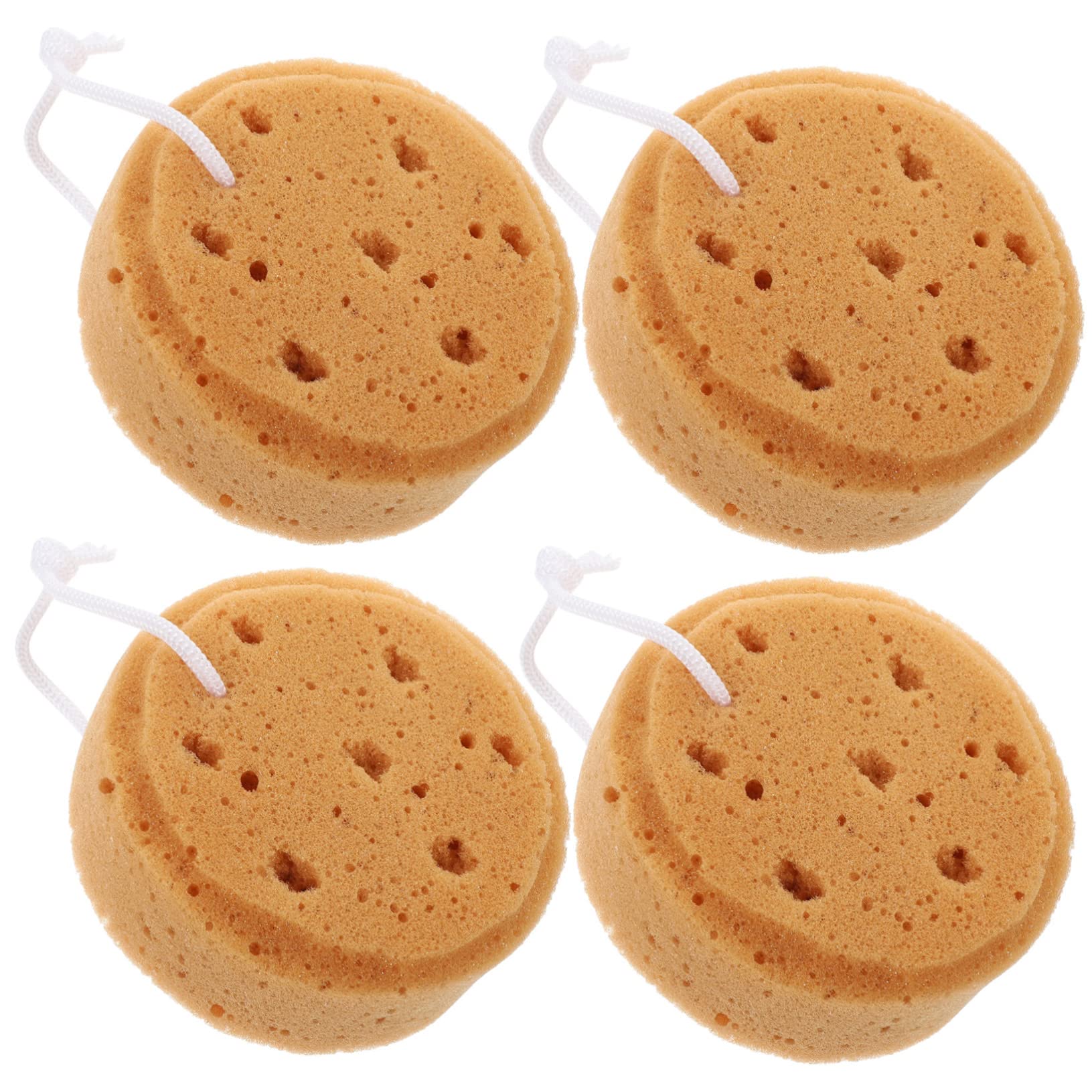 Angoily 5 Sets Körperschwamm Mit Starker Absorption Natürlicher Luffa Zum Peeling-badeschwamm Für Frauen Jungen Und Mädchen 4 Stück * 5