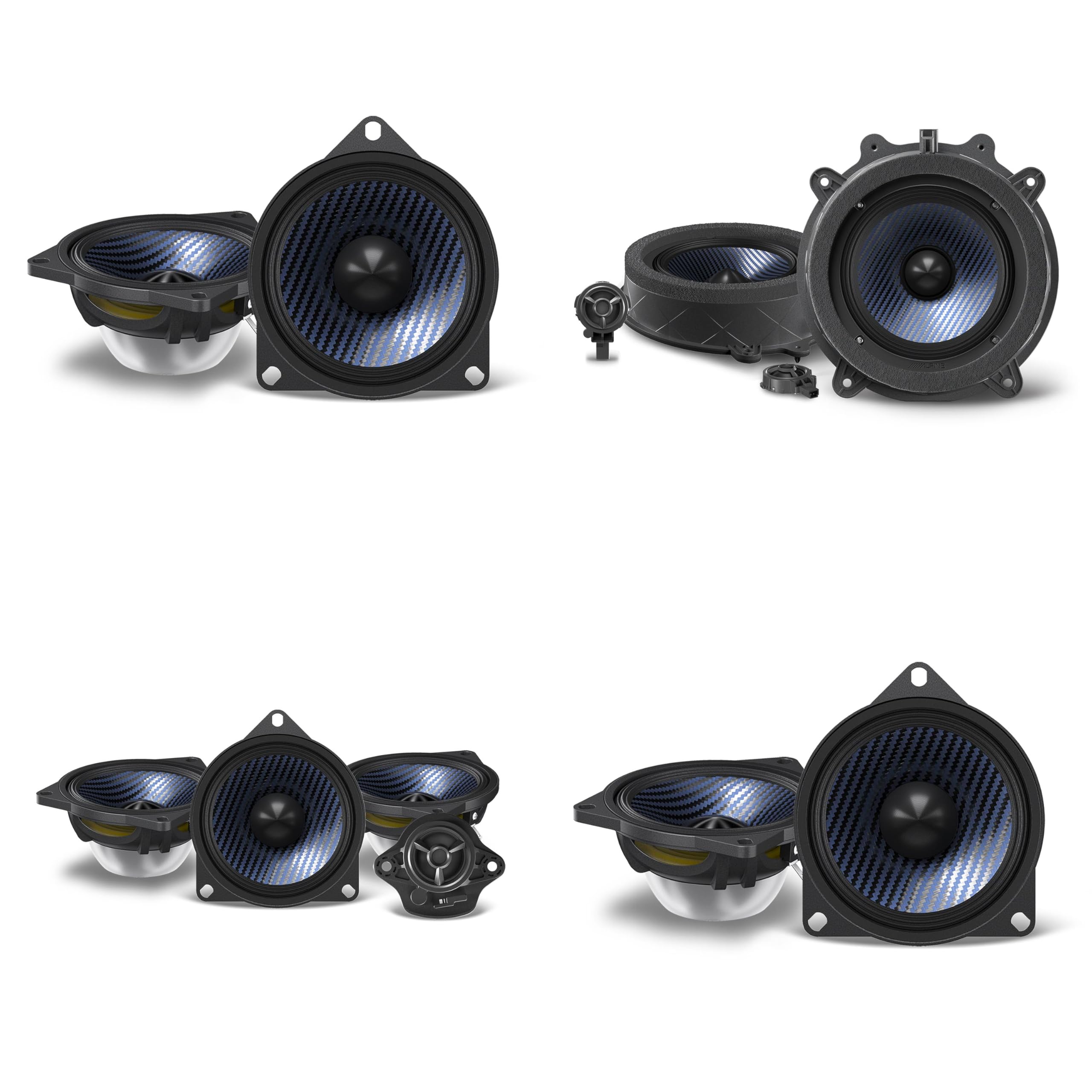 Alpine Tesla Audio Upgrade, Model 3 Speaker Bundle (EV-65C-T, EV-40M-T (2) EV-40MR-T)
