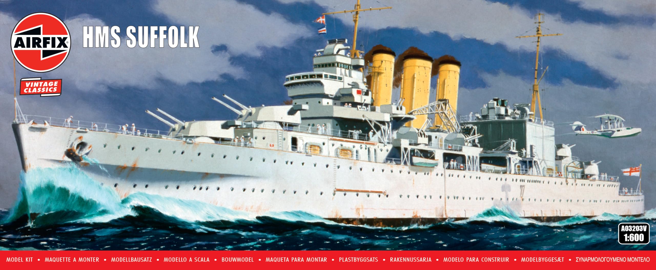 AIRFIX A03203V HMS Suffolk 1/600 SCALE MODEL KIT