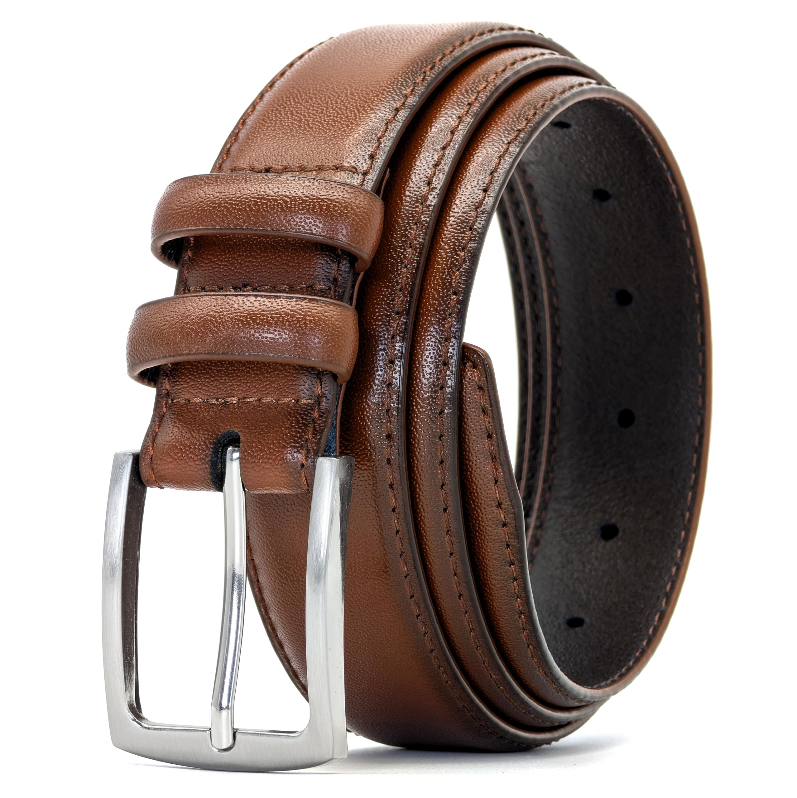 Mens 33mm Double Loop Leather Belt
