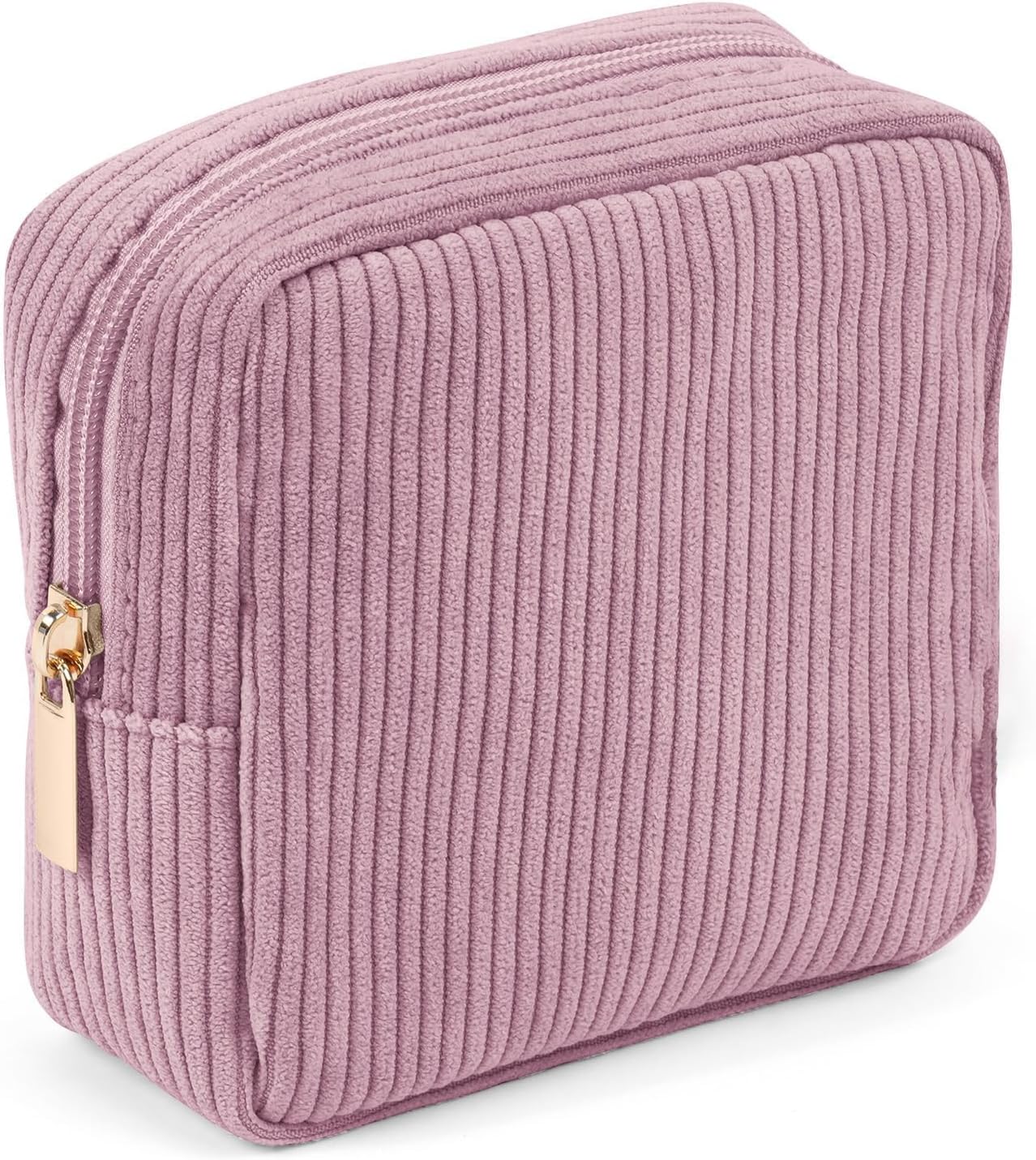 FACAICAI Small Makeup Bag Mini Makeup Pouch Cute Cosmetic Bag for Women Travel Pouch Essentials Bags with Slip-in Pockets (Pink)