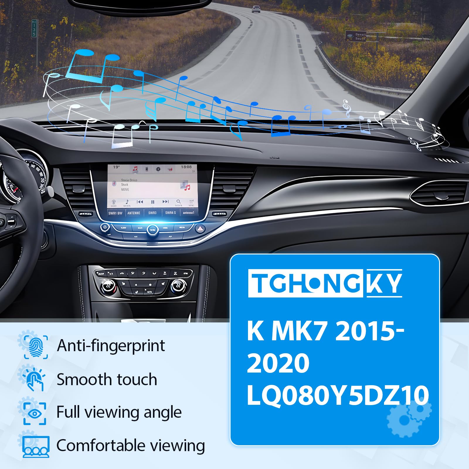Touchscreen Monitor Für Opel Astra K Mk7 2015-2020 8 Zoll LCD Display Für Vauxhall Navi 900 Intellilink Schiffe Radio Display Für LQ080Y5DZ10 LCD Bildschirm Media Bildschirmersatz XX