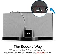 Vista 3 de ZIOCOM 30 Pin Bluetooth Adapter Receiver for Bose iPod iPhone SoundDock and Other 30 pin Dock Speakers with 3.5mm Aux Cable(Not for Car and