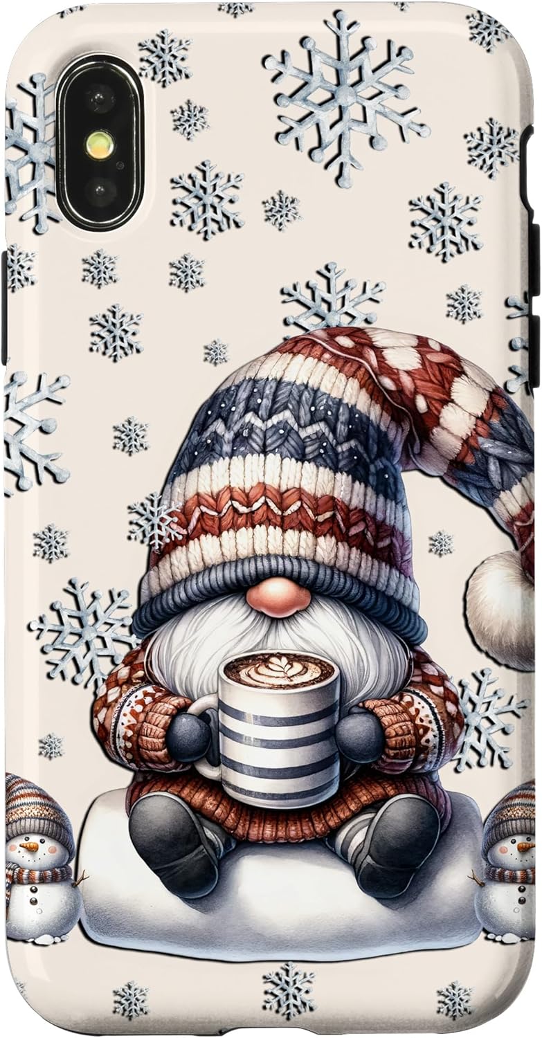 Snowflake Gnome For Women With Hot Cocoa Winter Aesthetic Case for iPhone 15 Pro