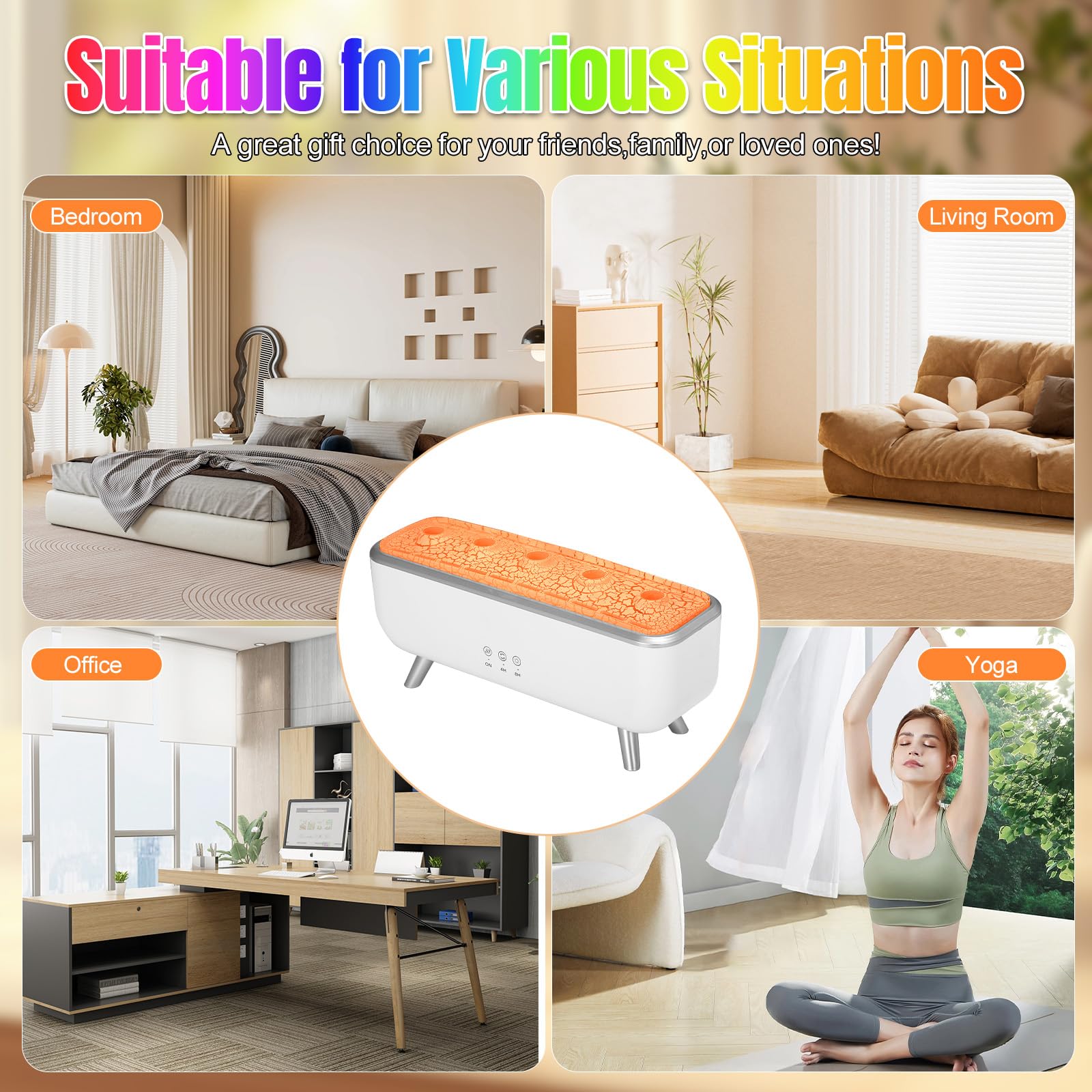 Quallen Ätherisches Öl Diffusor mit Dynamischer Ton-Pickup, 300 ml