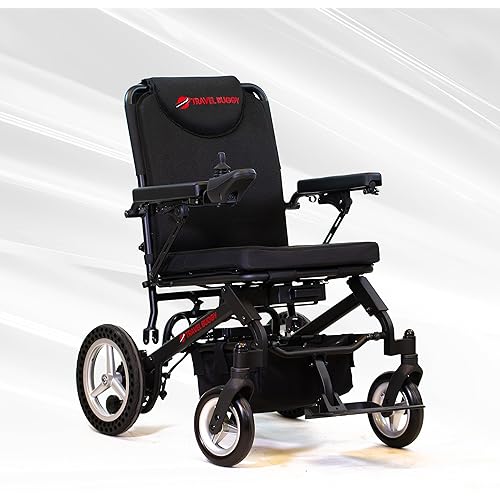 Dash by Travel Buggy - World's Lightest Folding Electric Wheelchair - Weighs just Over 40 lbs - 9.5 mi Cruise Range - 19" Seating Width - Serviced from USA (Black)
