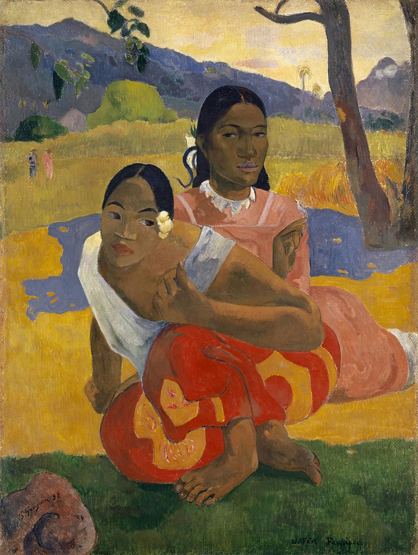 ARTXLXXBN Famous Art Print Poster Vintage Wall Art Wann Heiratest Du by Paul Gauguin Canvas Art Poster for Home Decor 60x90cm