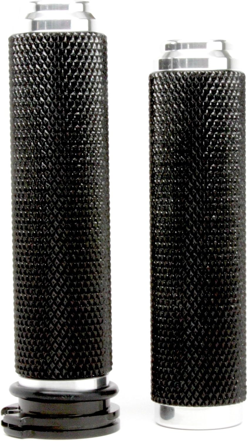 Accent Machined Hand Grips for Harley Davidson Softail Dyna Sportster 1" Handlebars