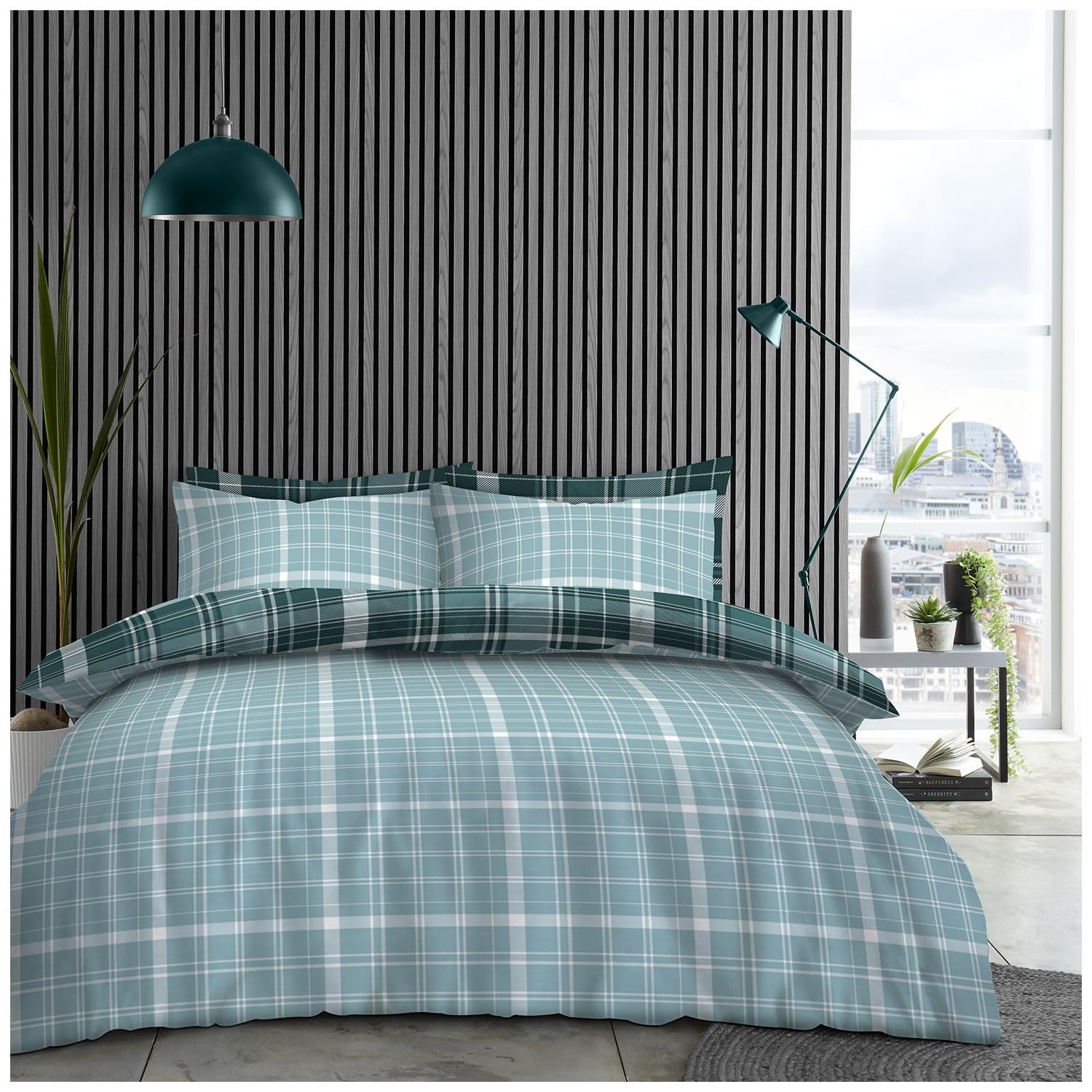 GC GAVENO CAVAILIA Polycotton Double Duvet Cover with Soft Pillow Cases - Reversible Bedding Comforter Cover (200x200 cm) - Soft Bedspread Duvet Set - Image 2