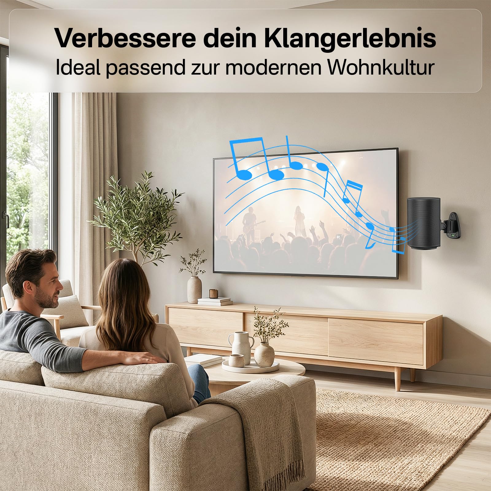 Supporto per altoparlanti Sonos Era 100 da parete, supporto per altoparlanti inclinabile e orientabile per supporto Sonos Era 100, resistente supporto da parete per altoparlanti fino a 10 kg, coppia