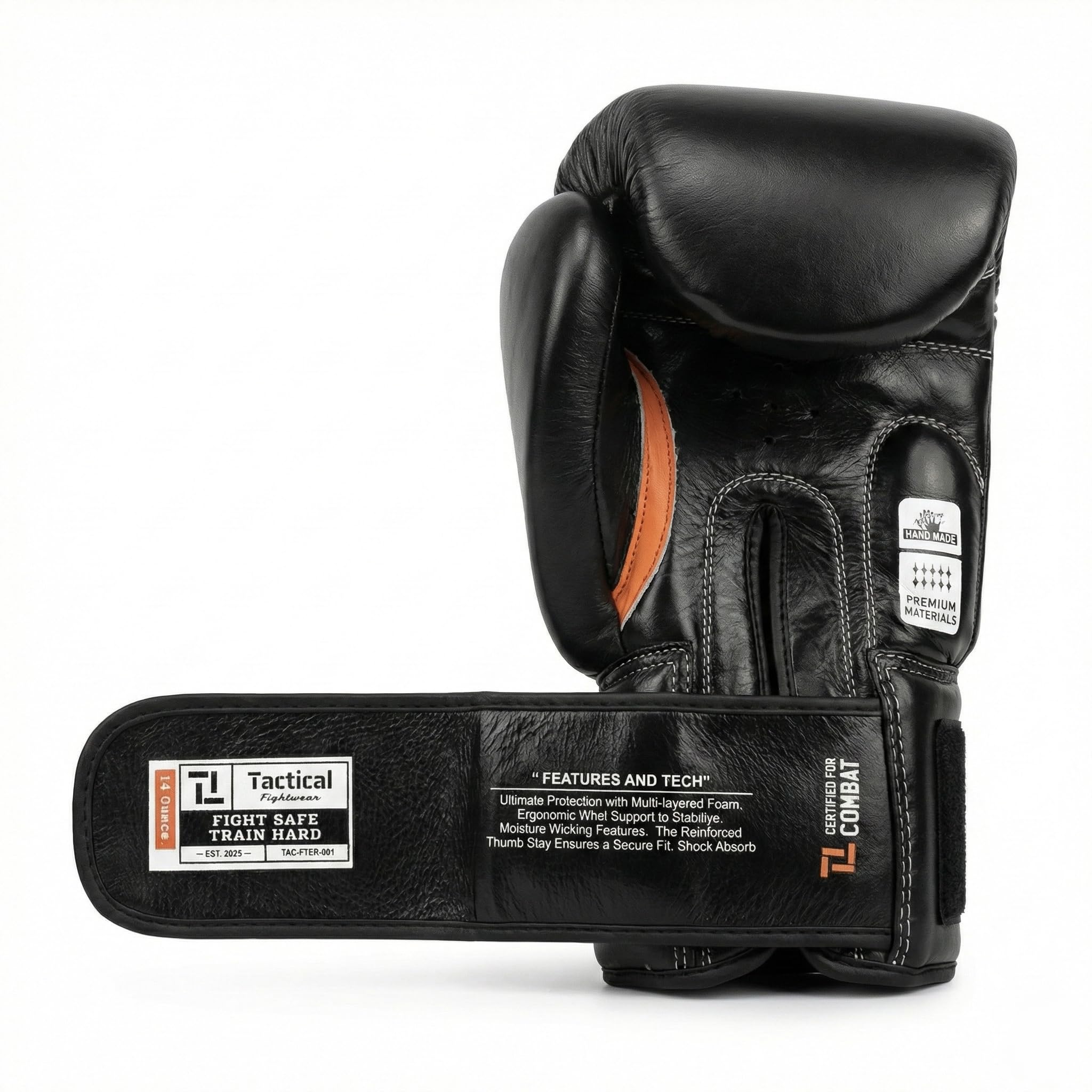 Tactical Fightwear - Vera Pelle - Guanti da kickboxing - Guantoni da boxe - Allenamento e abete rosso