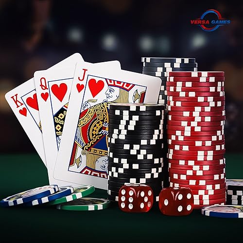 Miniatura 6 de Fichas de póquer - Juego de fichas de póquer de arcilla – 0.41 oz 500 piezas Royal Flush Poker Set con números Denominación – Estuche de Poker
