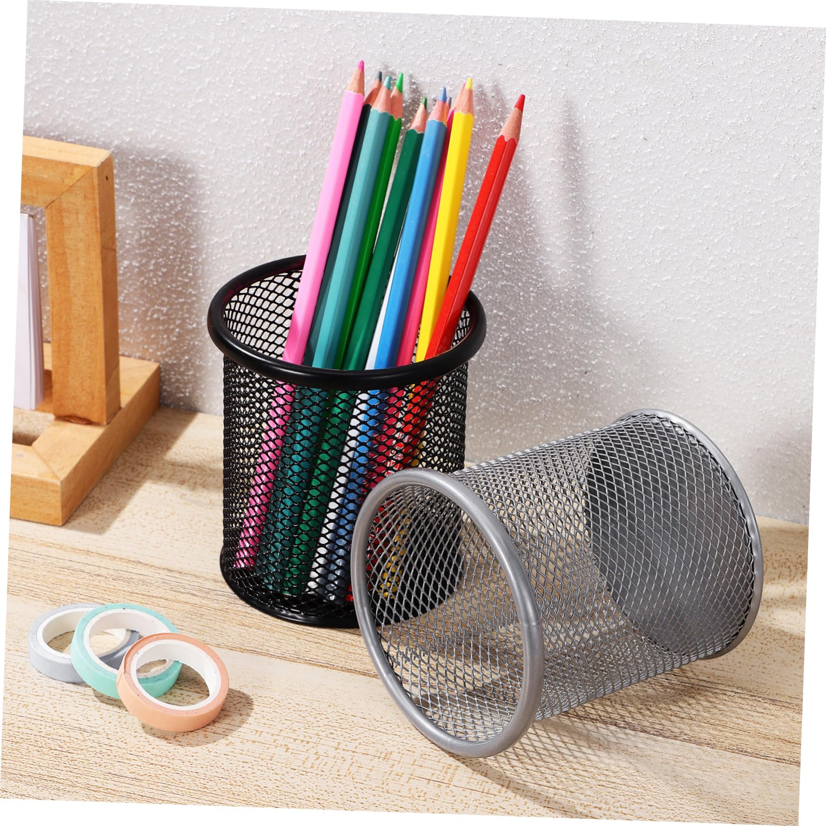 Operitacx 10 Cubos De Escritorio Con Soporte Para Para Organizar La Taza De Lápices Organizador De Cubo De Papelería Soporte De Almacenamiento De Papelería