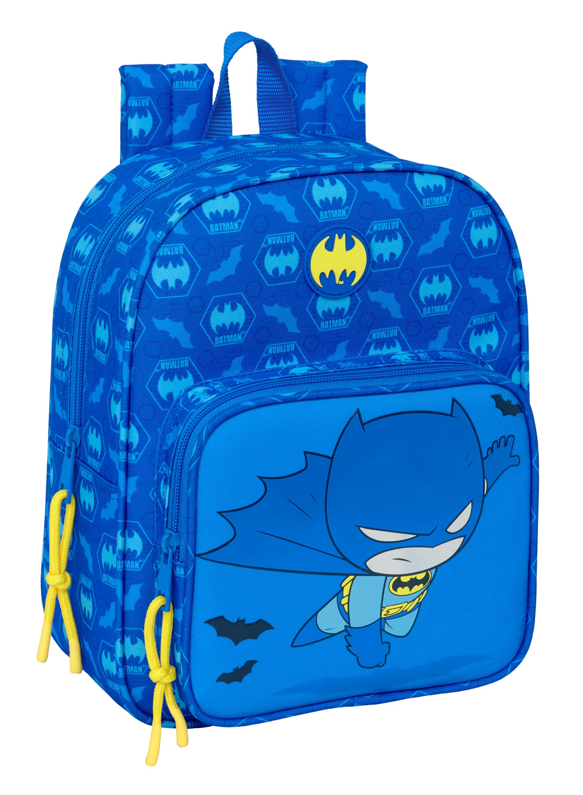 Safta BATMAN PREESCOLAR – Nursery Backpack, Adaptable to Cart, with Pocket, Easy Cleaning, Ideal for Children of Different Ages, Comfortable and Versatile, Quality and Resistance, 22 x 10 x 27 cm