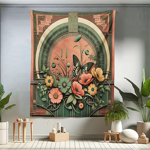 Miniatura 270 de Ambesonne Tapiz de naturaleza, silueta de oso salvaje en el bosque de la selva en la noche oscura, ilustración para colgar en la pared para Verde